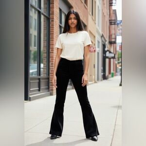 🤍HP🤍 NWOT We The Free Black Pull-on Corduroy Flare Pants